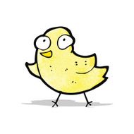 cartoon little yellow bird