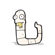 cartoon earthworm