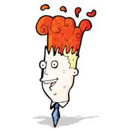 cartoon man with exploding head N4