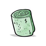 cartoon roll of cash