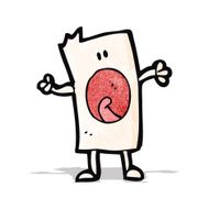 cartoon block head man N2