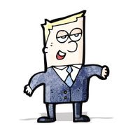 cartoon slick businessman