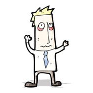 cartoon tired businessman