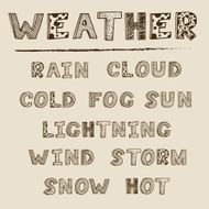 Vector hand draw weather icon set N4