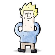 cartoon relaxed man N2