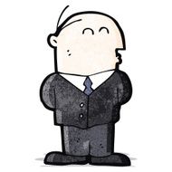 cartoon businessman in suit N4