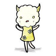 cute cloud head creature cartoon N3