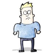 Cartoon Man Shrugging Shoulders N14