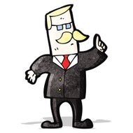 cartoon businessman with idea N2