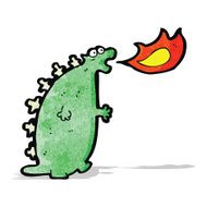 fire breathing monster cartoon