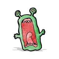 cartoon screaming alien