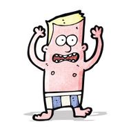 cartoon sunburnt man