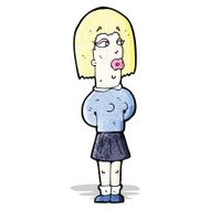 cartoon manly woman N3