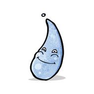 happy water droplet cartoon