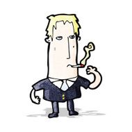 Cartoon Man Smoking N3
