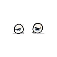 tired cartoon eyes symbol