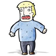 cartoon shocked blond man