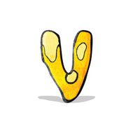 child's drawing of the letter v