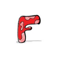 child's drawing of the letter f