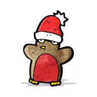 cartoon christmas robin N12