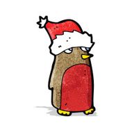 cartoon christmas robin N13