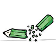 snapped pencil cartoon