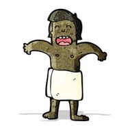 cartoon man dressed in towel N3