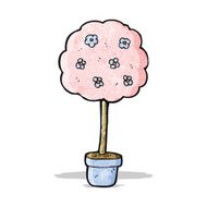 decorative pink tree cartoon N3
