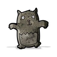 cartoon black cat N3