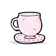 cartoon pink cup