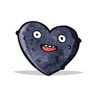 cartoon black heart N3