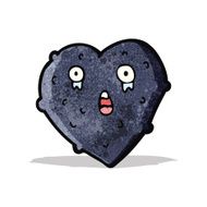 cartoon black heart N4