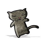 cute black cat cartoon N2
