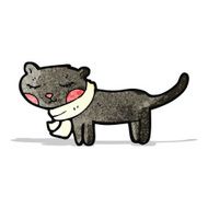 cute black cat cartoon N3