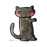 cute black cat cartoon N5