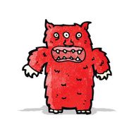 Cartoon Hairy Monster N12