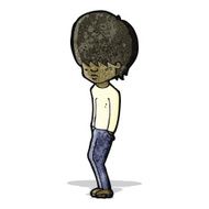 cartoon moody teenager