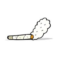 Cartoon Smoking Cigarette N7