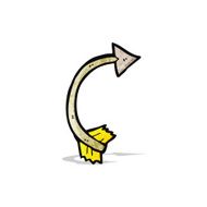 cartoon curling arrow N3