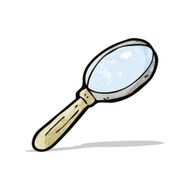 Cartoon Magnifying Glass N17