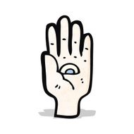 mystic hand symbol cartoon N2