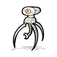 cartoon futuristic robot