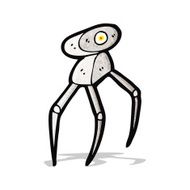 cartoon futuristic robot N2