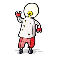 cartoon futuristic robot N3