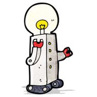 cartoon futuristic robot N4