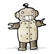 cartoon dancing robot N4