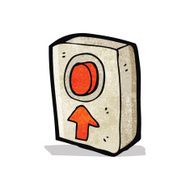 cartoon big red button