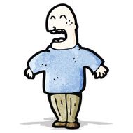 cartoon bald man N3