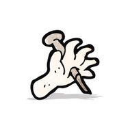 cartoon nail through hand
