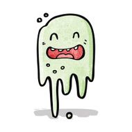 cartoon green ghost